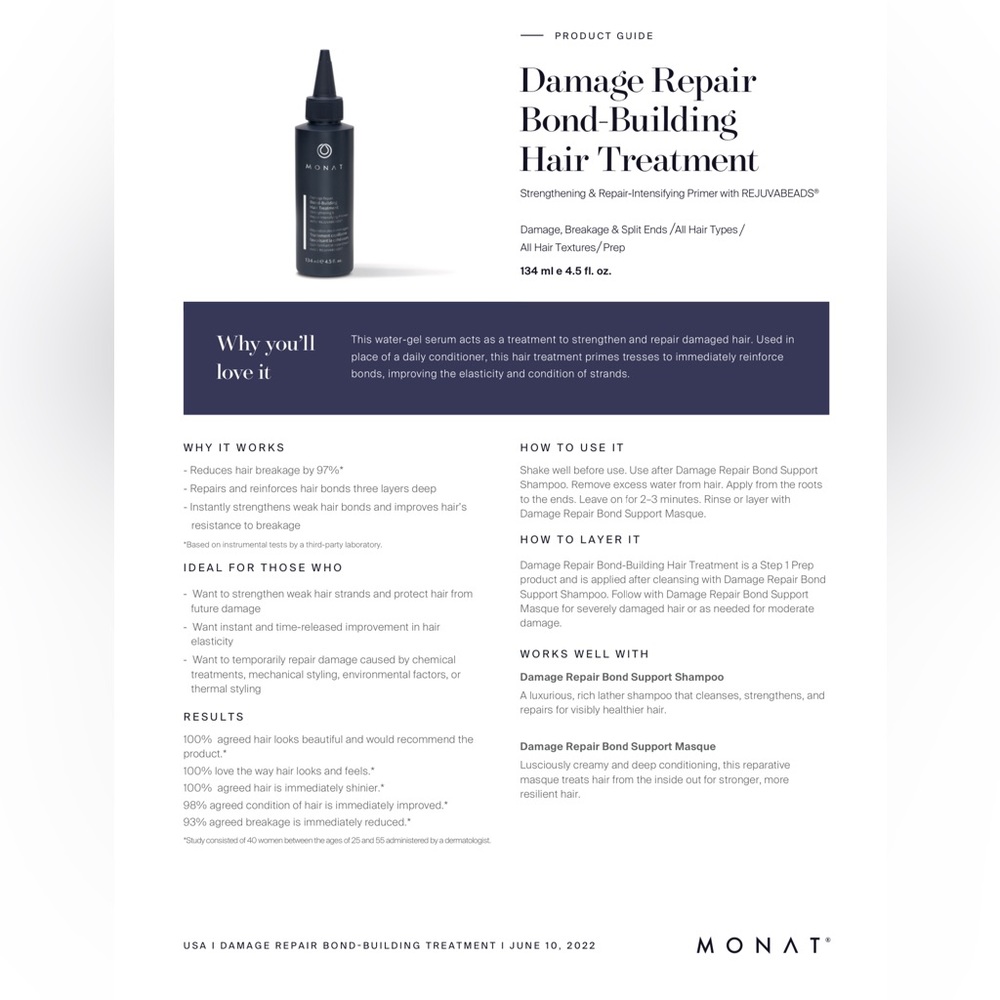 Monat Damage Repair Bond-Building Hair Treatment